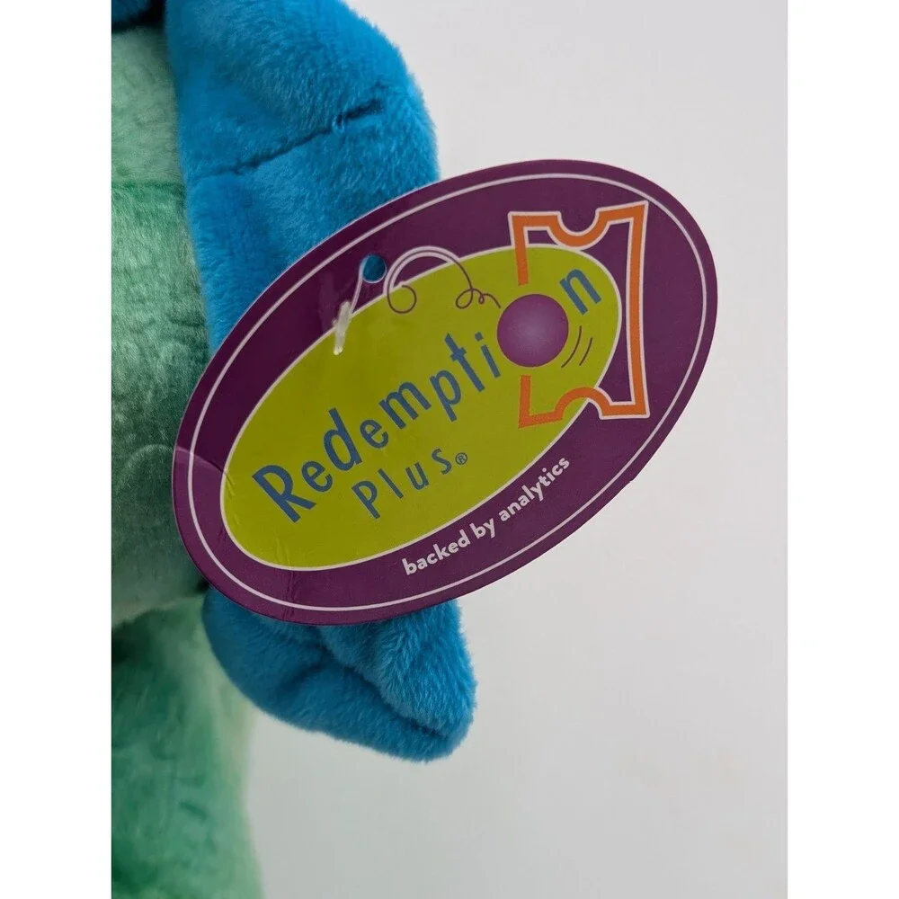 Redemption Plus Triceratops Plush Green Blue Dinosaur Stuffed Animal Toy Arcade